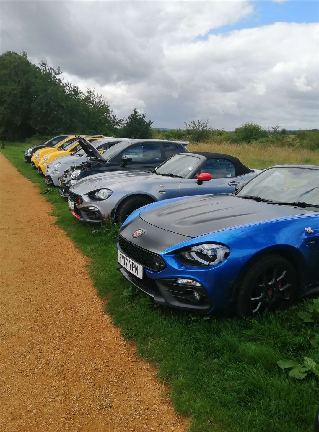 Abarth event at Greenham Control Tower Pic: Mike Hall