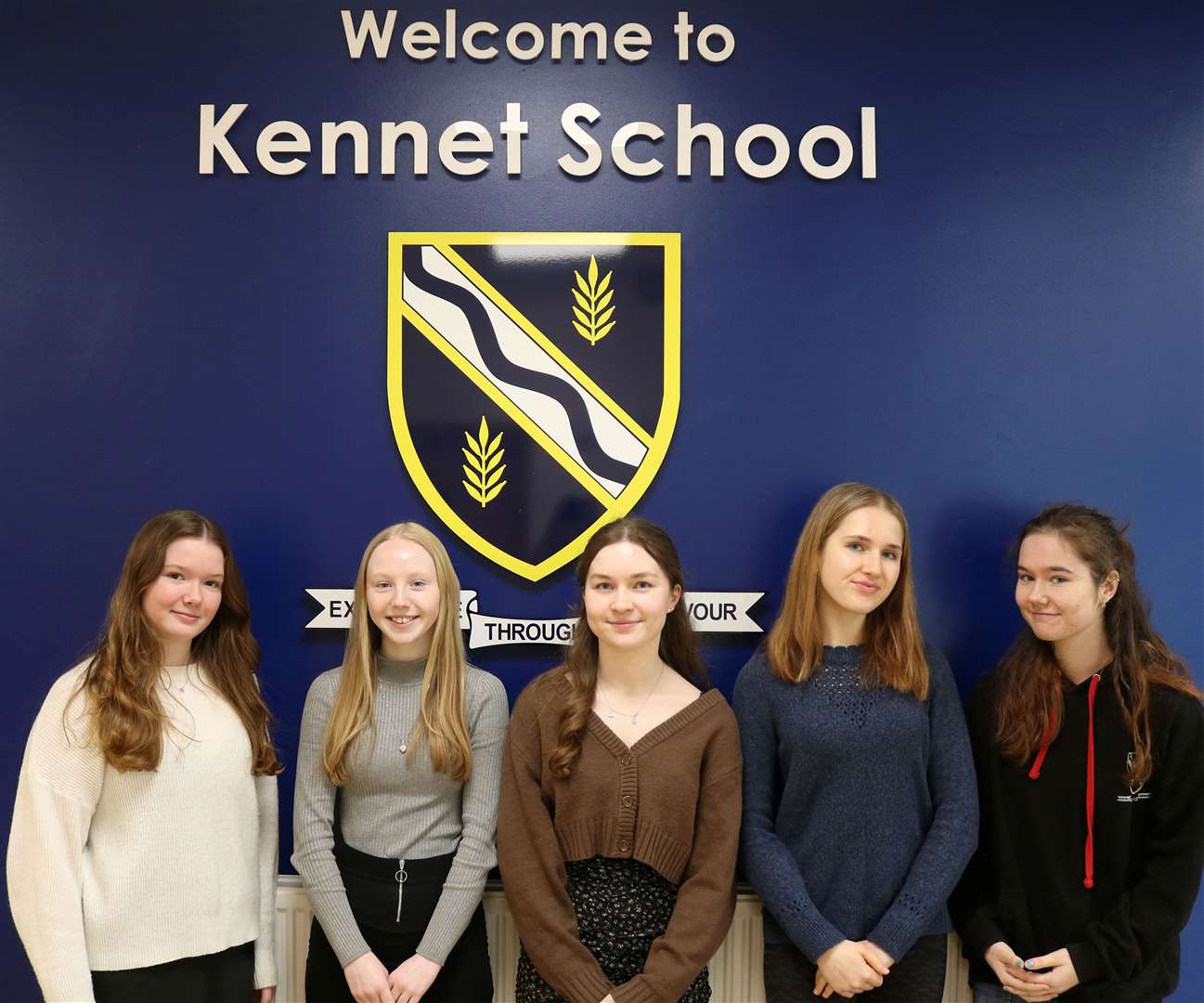 Kennet students Bryony MacDonald, Aoife Bidgood, Holly Kitching, Lucy Farmer and Maddy Morrisonova, picture: Kennet School