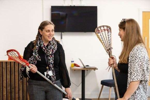 Soveriegn's Rachel Peters and Berkshire Youth's Kelly Leach. Picture by: Sovereign