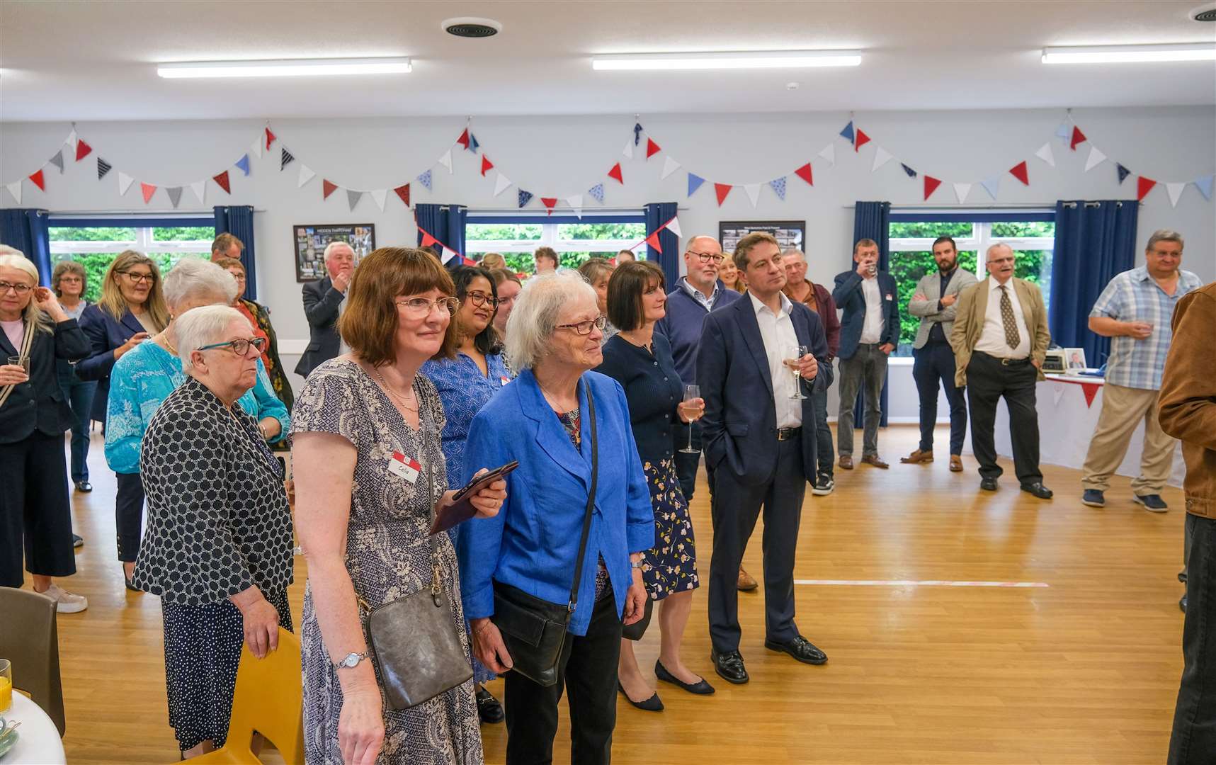 Colleagues and supporters gather at Thatcham Memorial Hall to celebrate 50 years of Heslops
