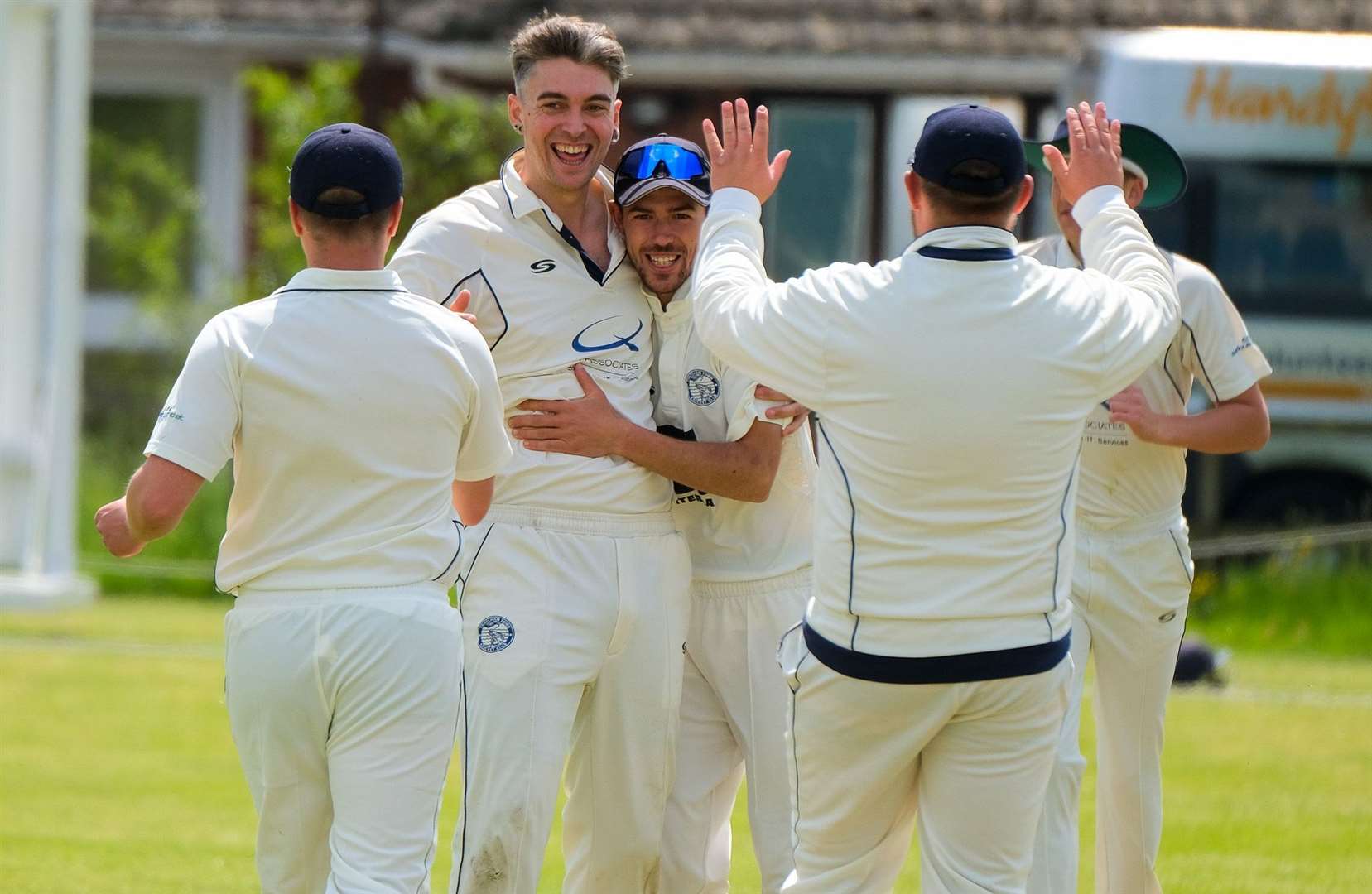 Thatcham celebrate Mike Green’s wicket