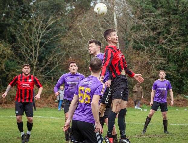 NWX and Kingsclere clash in Newbury Sunday League - Photo: Wilf Springer