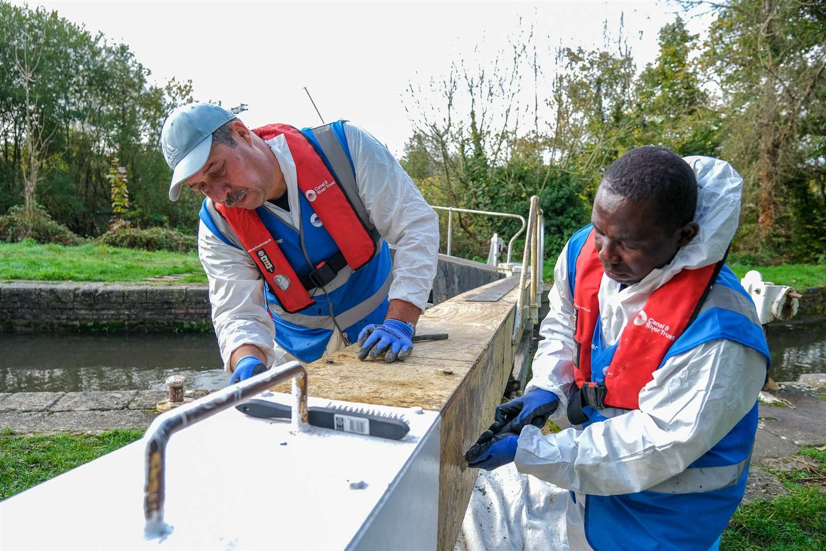 The volunteer leaders said the volunteering opportunity has improved the English of the asylum seekers