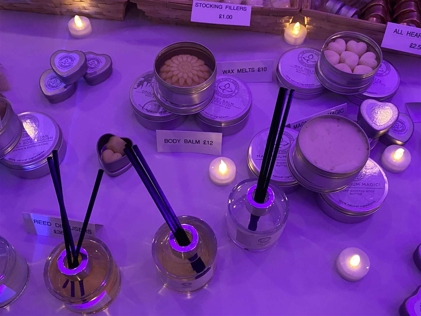 Hampstead Norreys Candlelit Market natural products from the Purity Company (53352277)