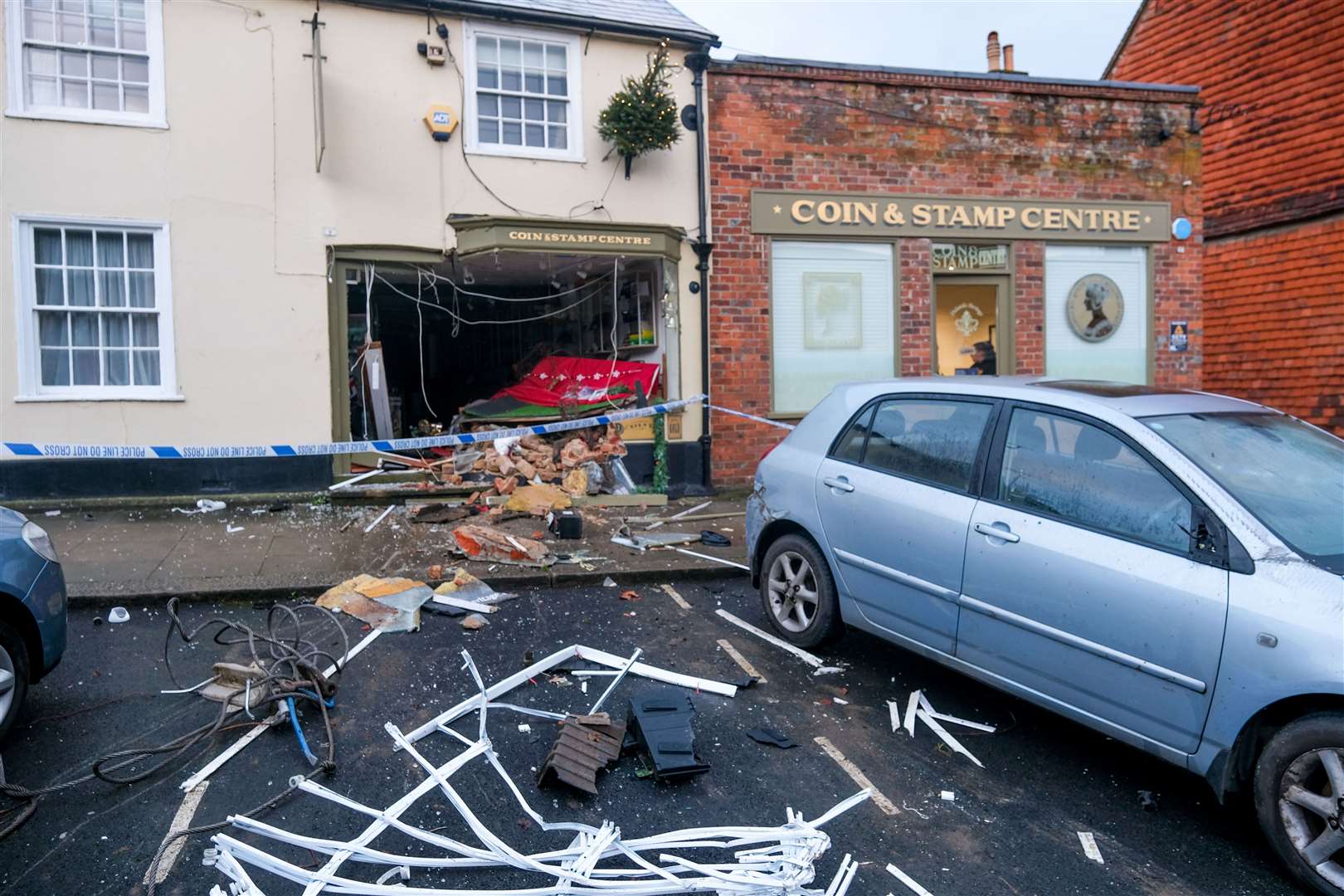 The aftermath of the ram-raid