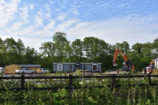 Mobile homes were moved onto the site in Enborne over the weekend