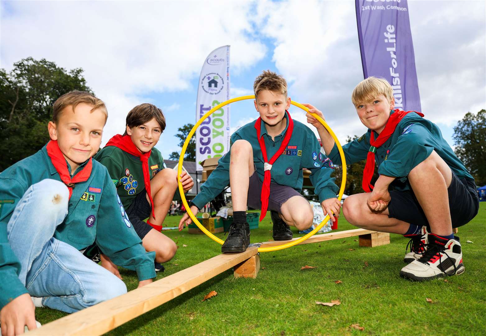 Members of the 1st Wash Common Scout group at the village’s community festival