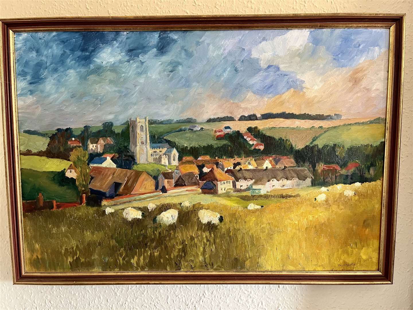 A landscape of Aldbourne painted by Mr Newton