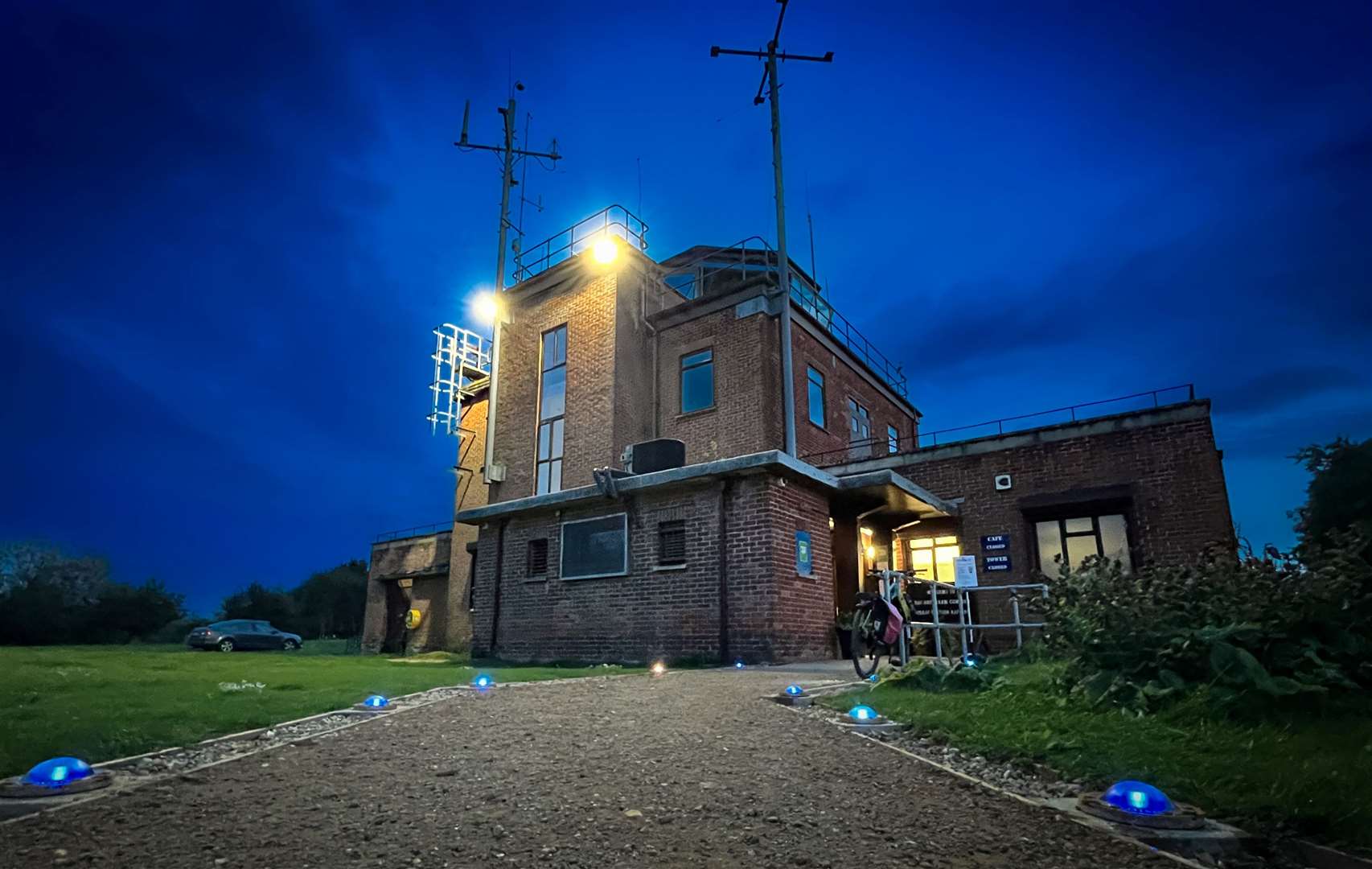 Greenham Control Tower have refurbished a set of runway lights for the walkway to the tower from the car park