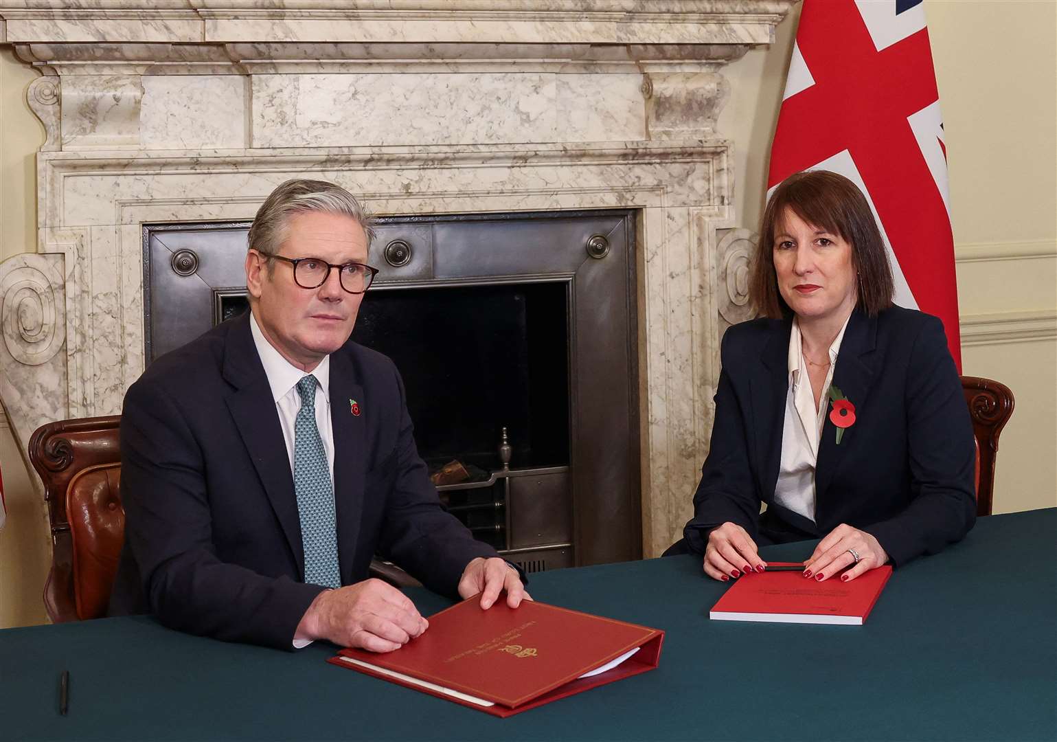 Prime Minister Sir Keir Starmer meeting Chancellor of the Exchequer Rachel Reeves at Downing Street (Hollie Adams/PA)