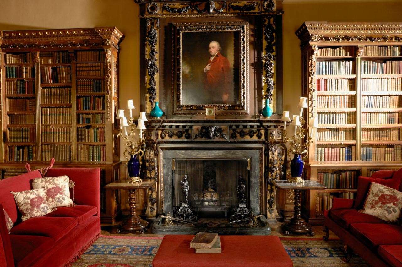 The library at Highclere Castle