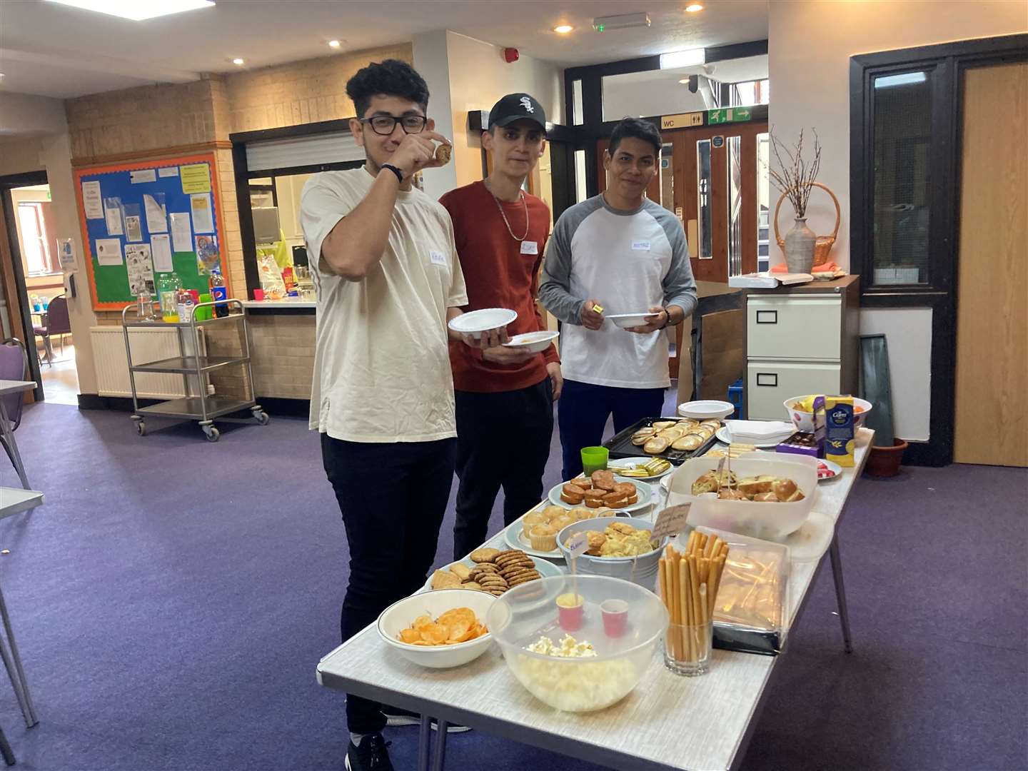 Snacks were available and some said they would like to come and cook dishes from their respective cultures.  Photo by: Carol Collis