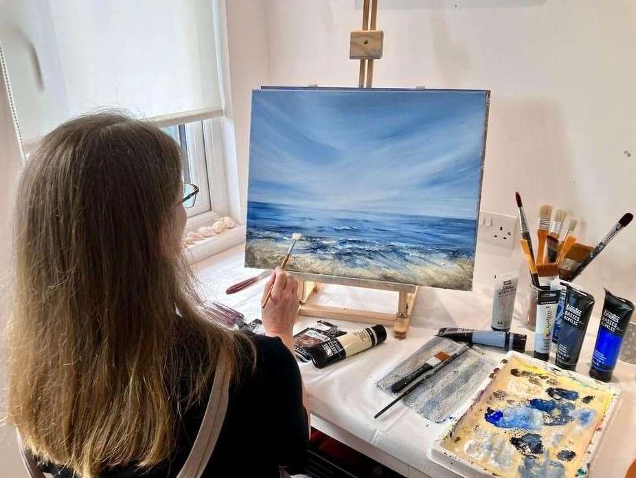 Helen Grimbleby in the studio