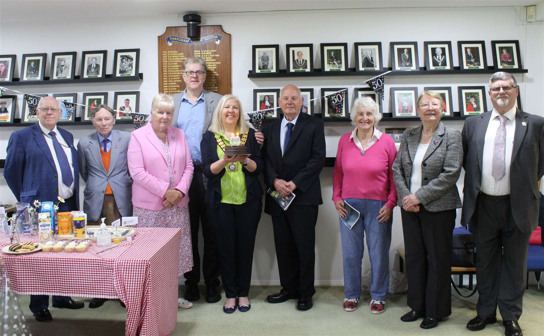 Thatcham mayors meet to mark the council's 50th anniversary