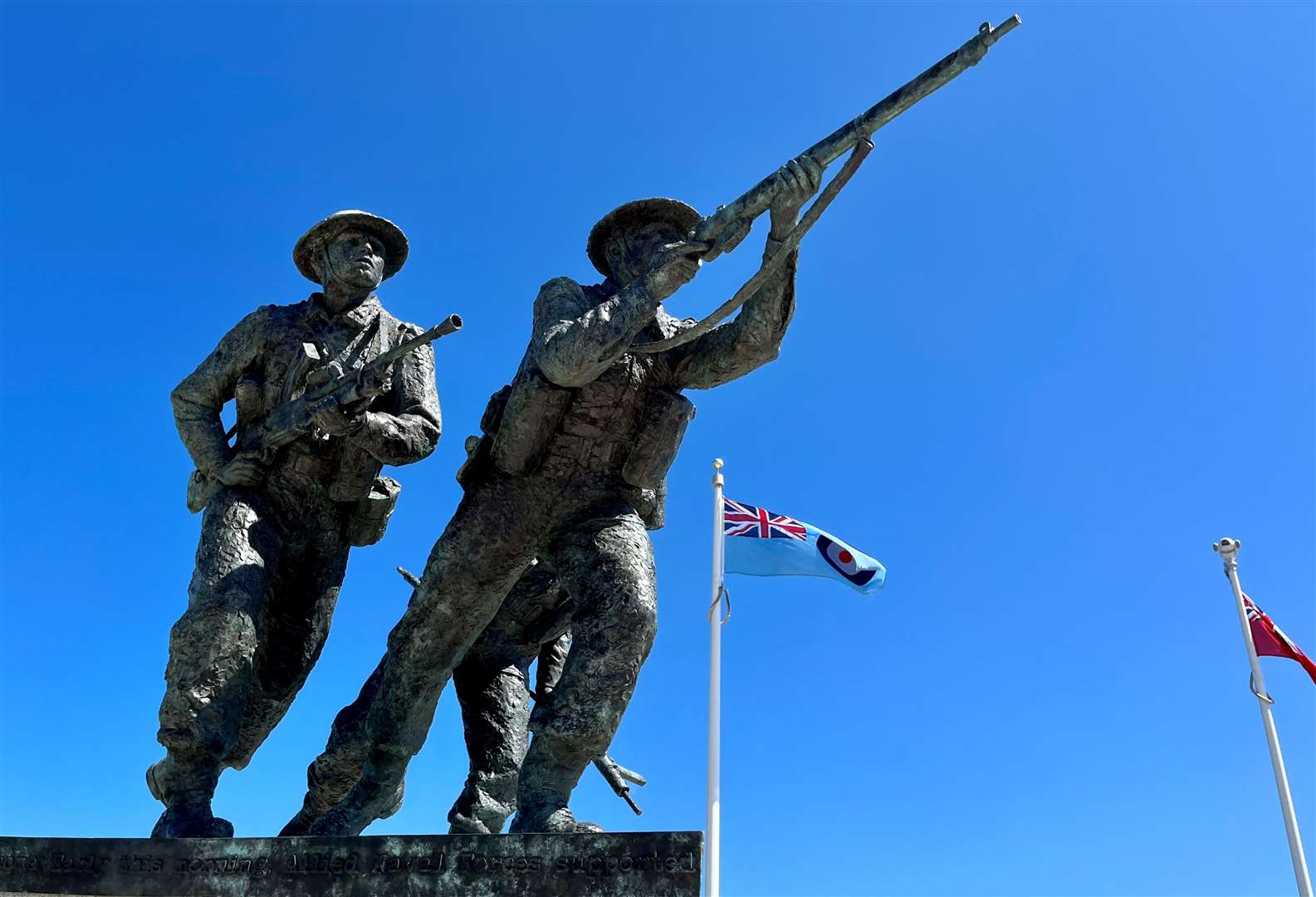 D-Day sculpture at the British Normandy Memorial created by David Williams-Ellis, the centerpiece when the site was inaugurated by Theresa May and Emmanuel Macron for the 75th anniversary on June 6, 2019. Credit: Mirek Gosney