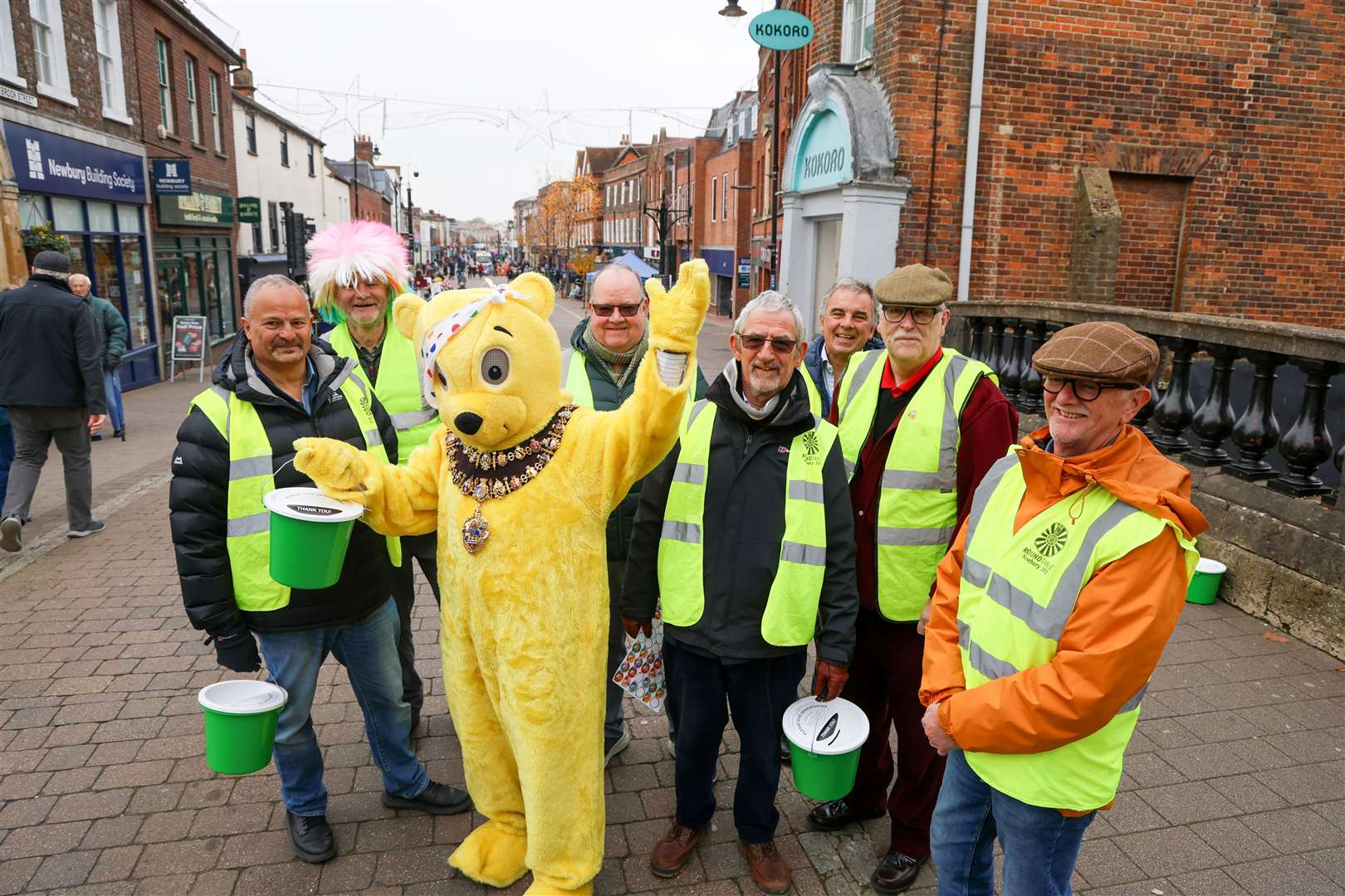 41 club collecting money on Bridge Street in aid of BBC Children in Need