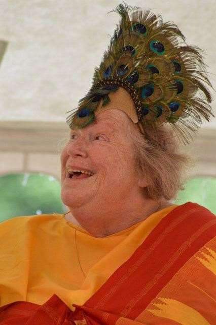 Annabel Bailey having fun as chief goddess Hera