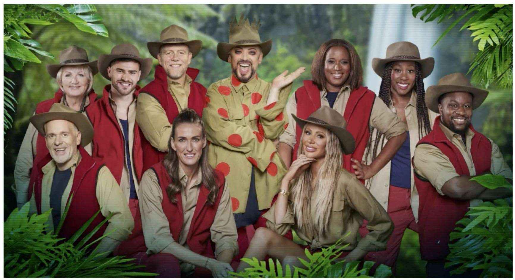 The I'm a Celebrity cast, minus Matt Hancock and Seann Walsh. Olivia Attwood has already left the show for medical reasons. Picture: ITV