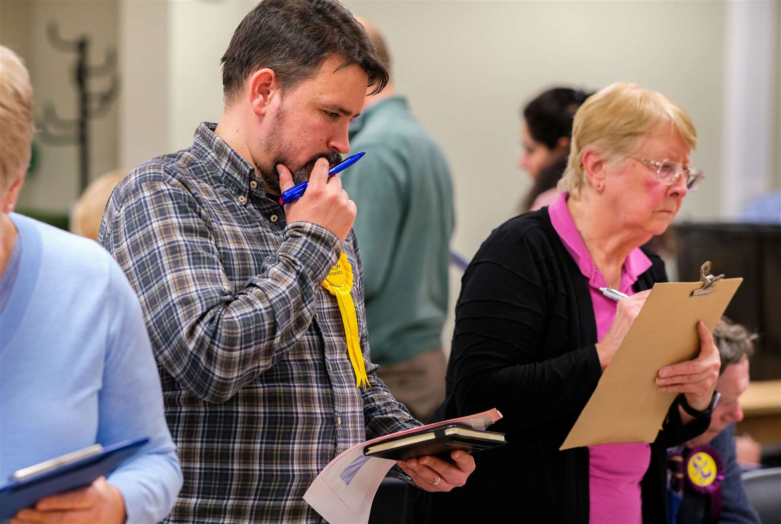 Thatcham town councillors at the count