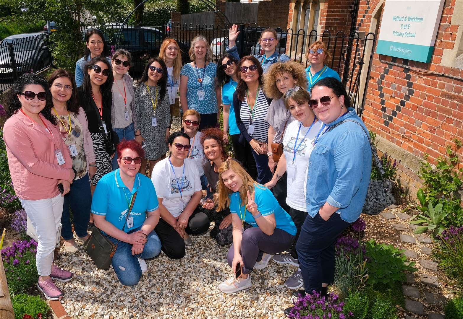 Teachers from around Europe opened the new garden at Welford and Wickham CE Primary School