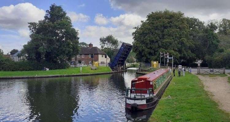 Aldermaston Wharf Lifting Bridge. Credit: West Berkshire Council