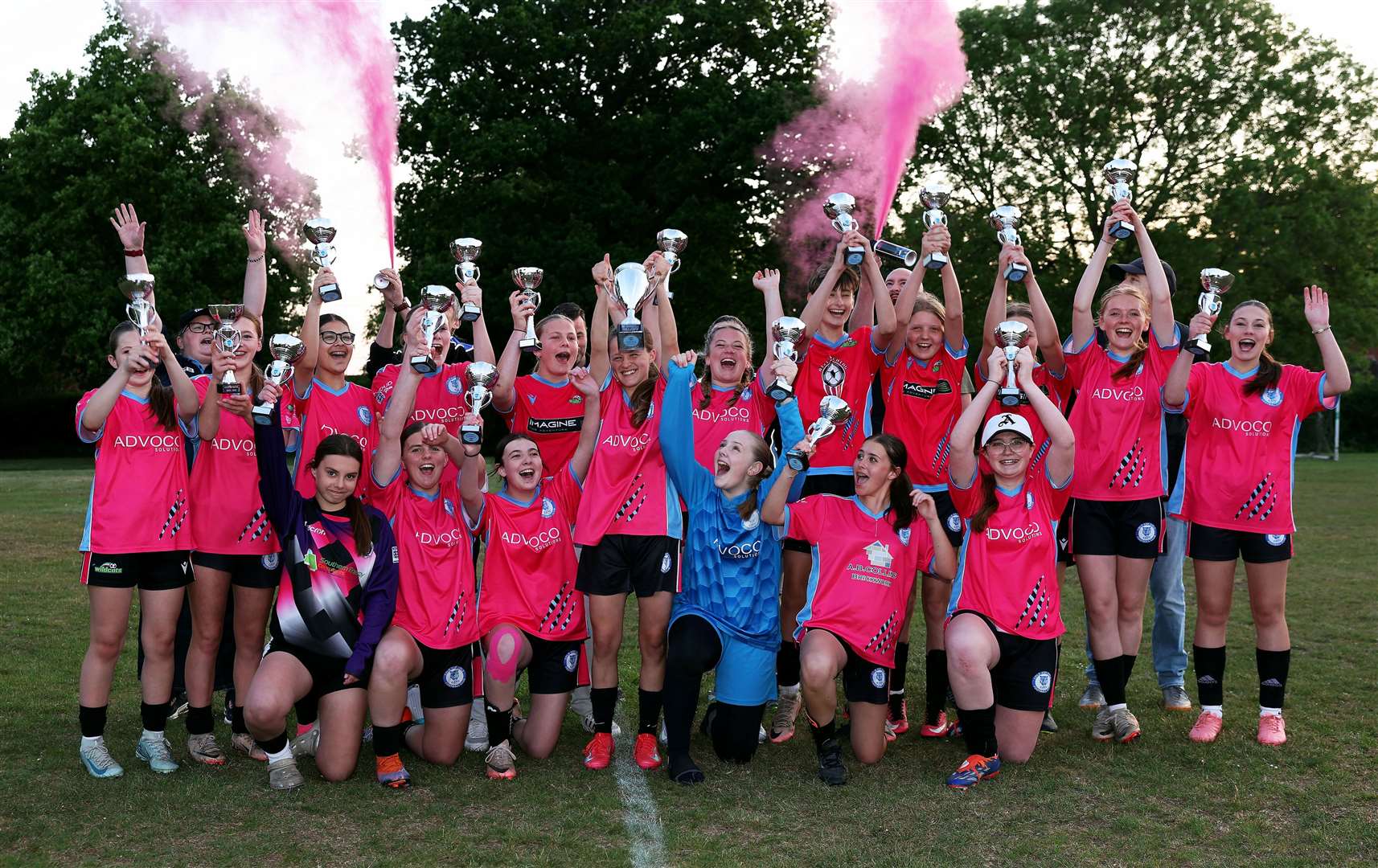 Cold Ash Avengers U15s celebrate