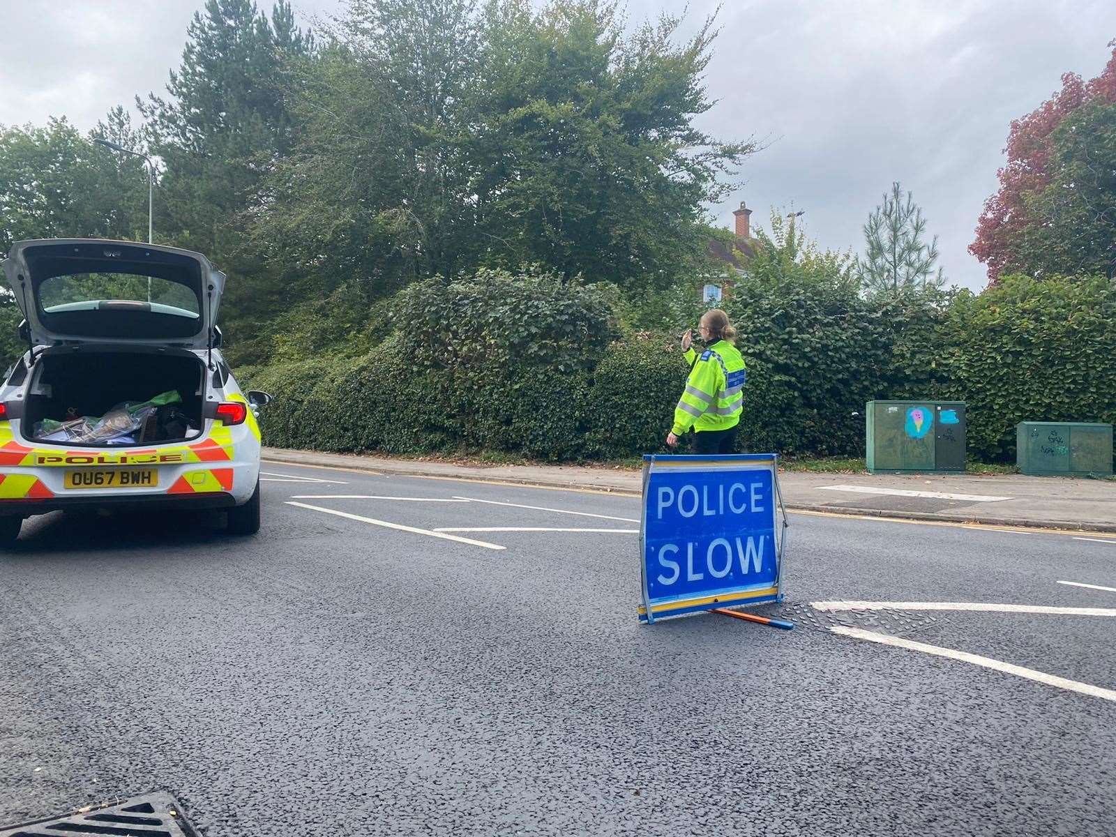 An incident has currently shut Andover Road in Newbury
