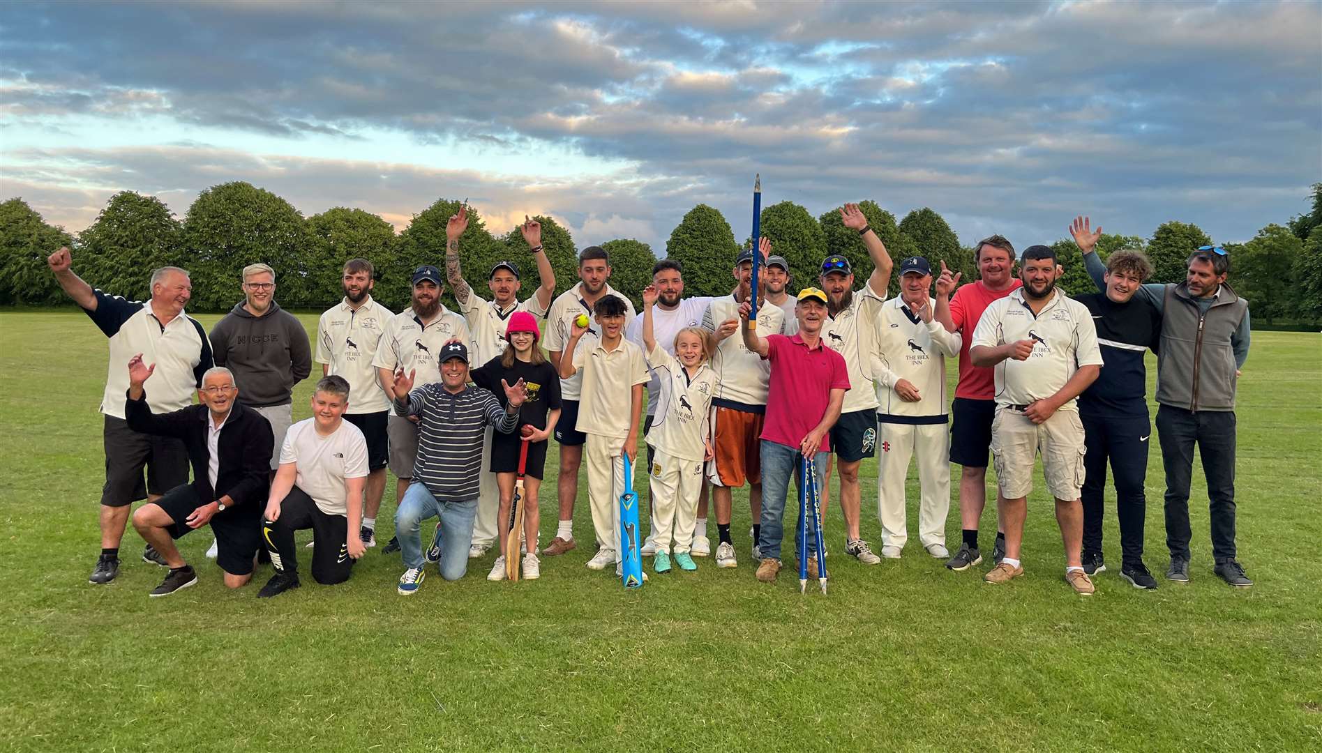 Chaddleworth Cricket Club pose during the evening match