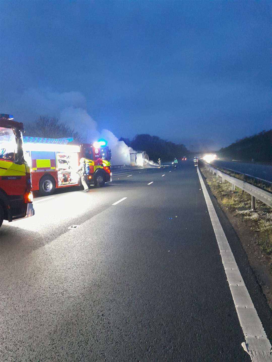 M4 lorry fire Picture: Wiltshire Specialist Ops
