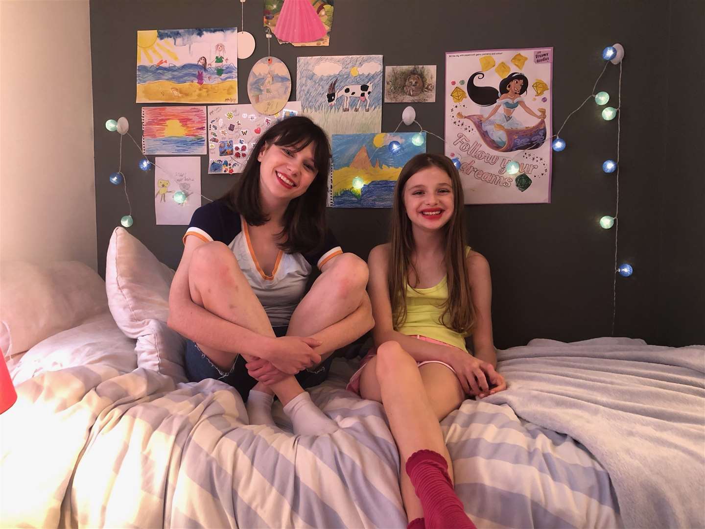 Sophie Ainsworth with fellow actor Jenny Walser