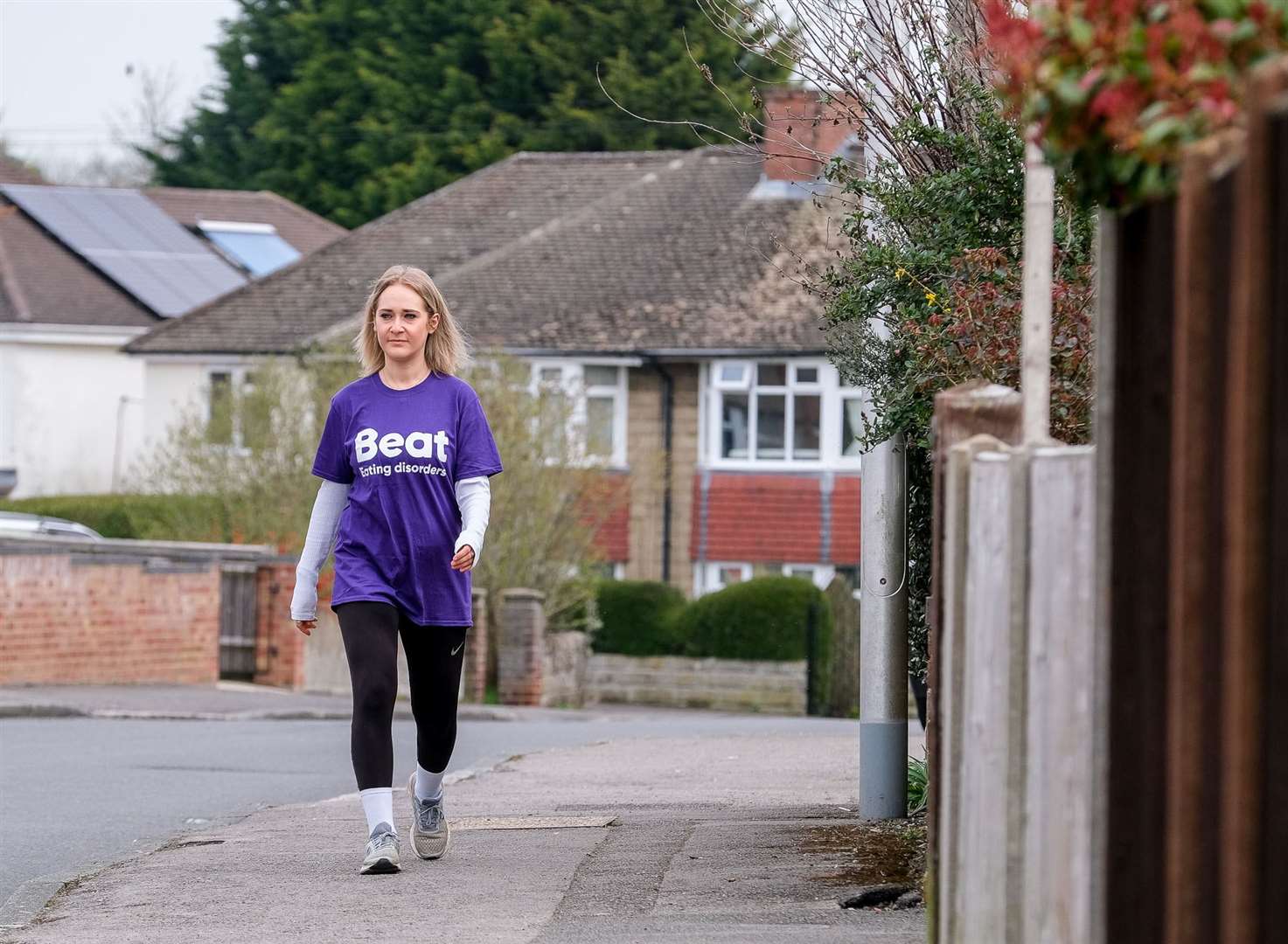 Molly Alder walking in aid of Beat eating disorder charity