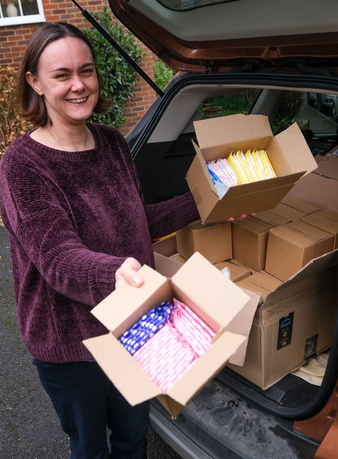 Caroline Herman delivering Period Boxes