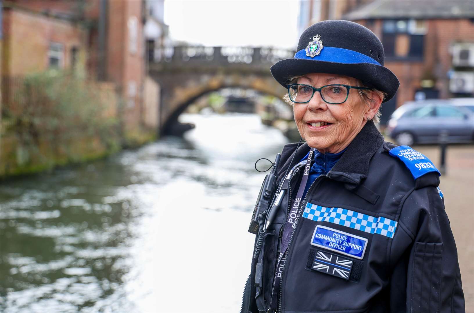 Sue at her favourite spot by Newbury Bridge