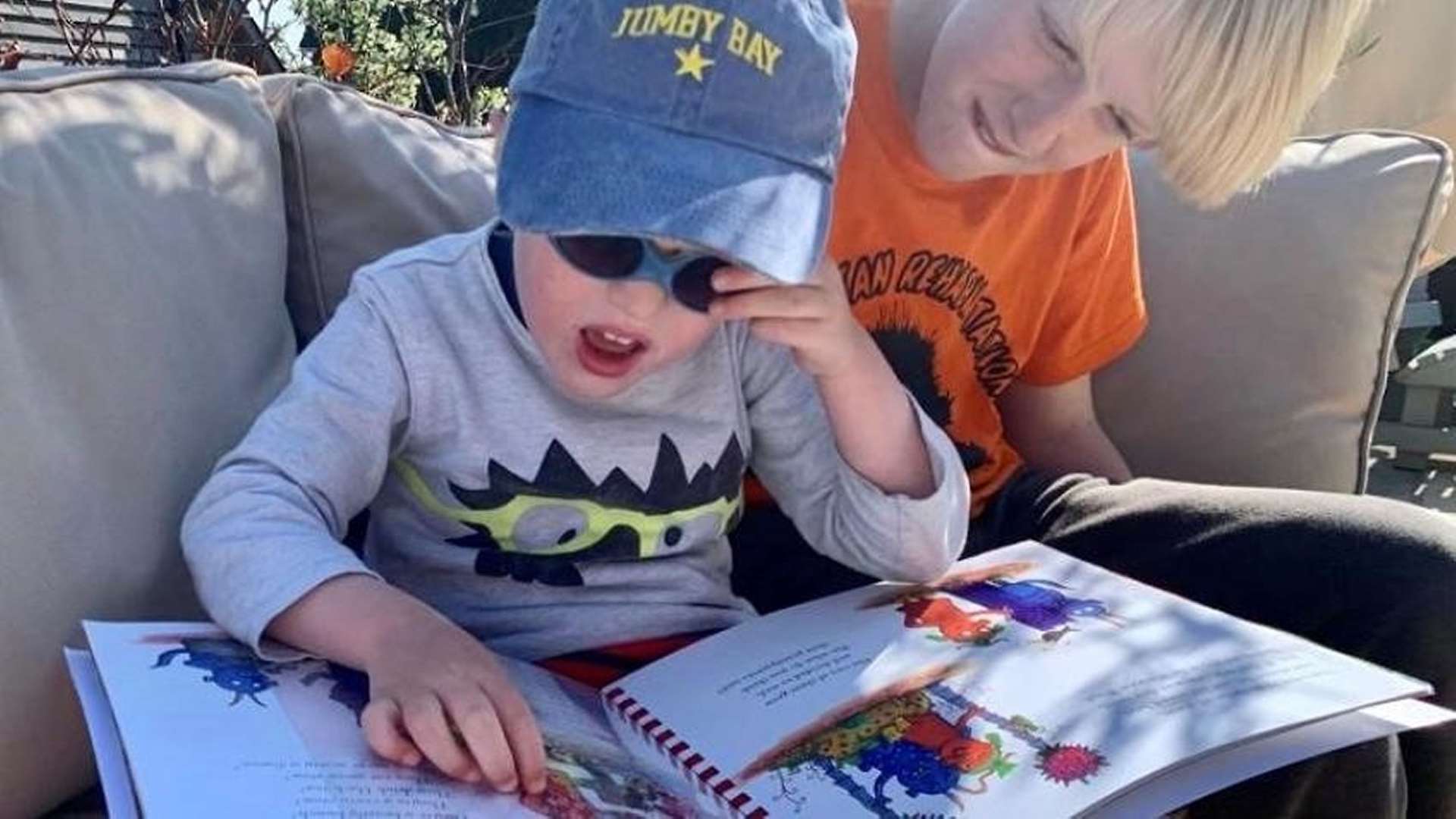 Monty enjoys his Touch to See book