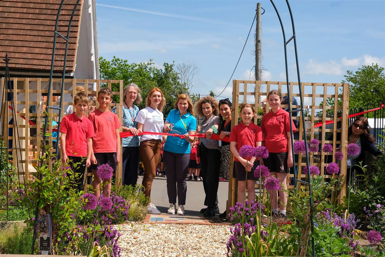 Teachers from around Europe opened the new garden at Welford and Wickham CE Primary School