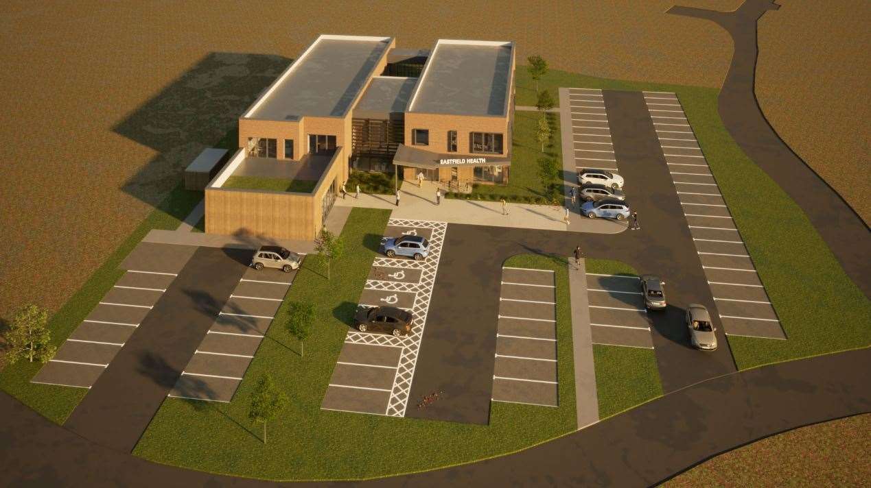 Artist's impressions of the proposed new Eastfield House Surgery scheme, credit: Osmond Tricks