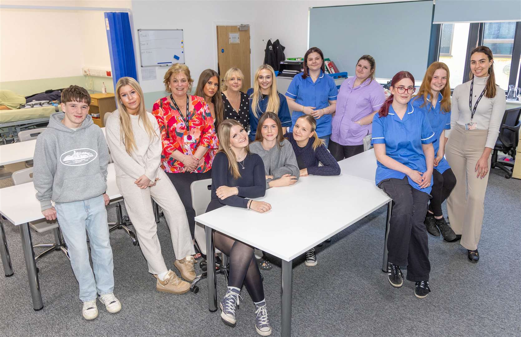 T-Level students with staff at Kennet School