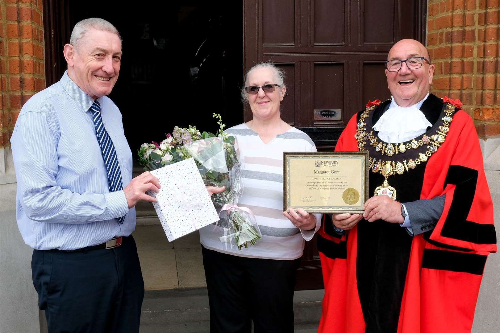 20 years service at Newbury Town Council - Margaret Gore .Ref: 33-2221. (50268663)