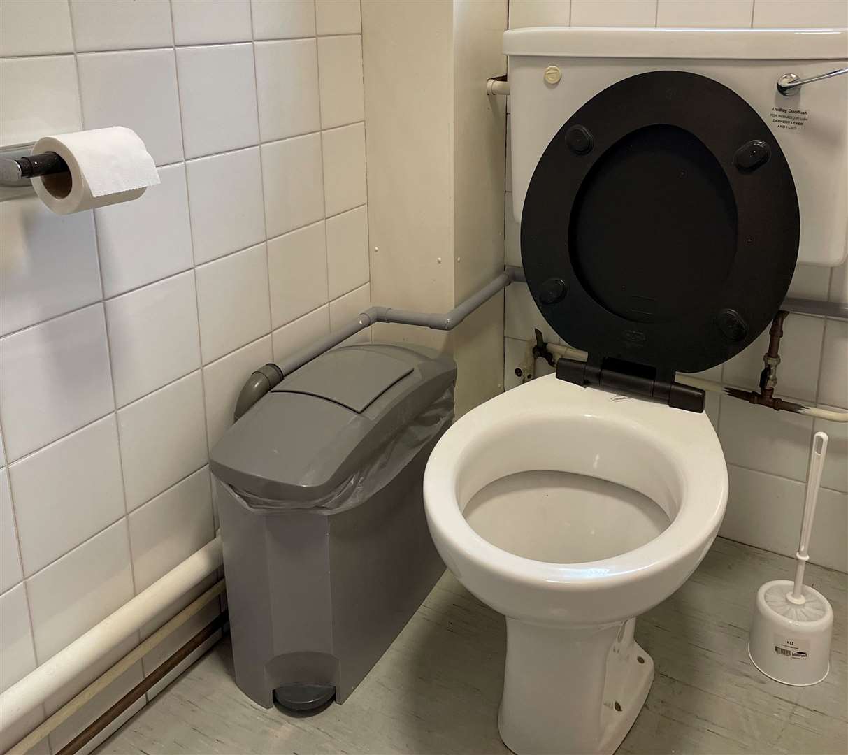 Male bins in Thatcham Town Council Offices Public Toilet
